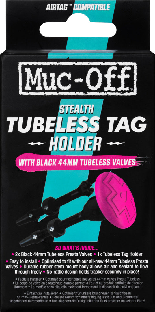 Tubeless Secure Air Tag Holder + Valve Kit