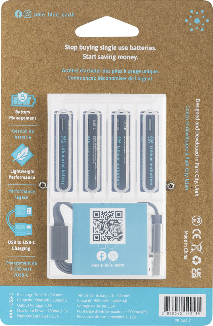 Battery AAA USB-C 4pcs