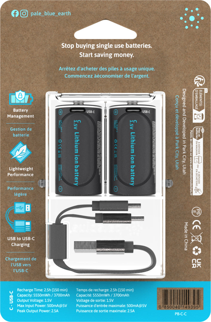 Battery C USB-C 2pcs