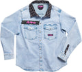 The Surge Matrix Sport Denim Button Down denim