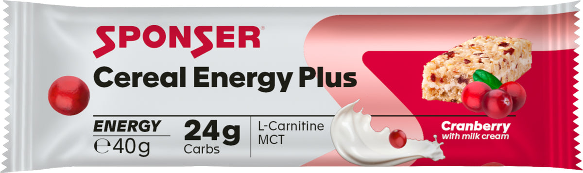 Cereal Energy Plus Bar, CRANBERRY Display (15 x 40 g)
