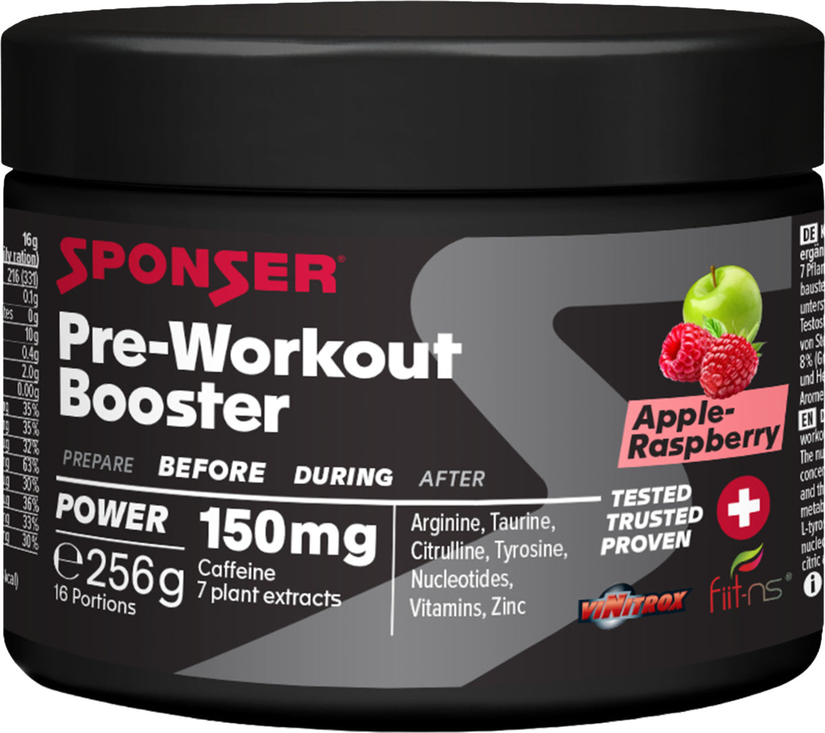 Pre-Workout Booster, APPLE-RASPBERRY (256 g)