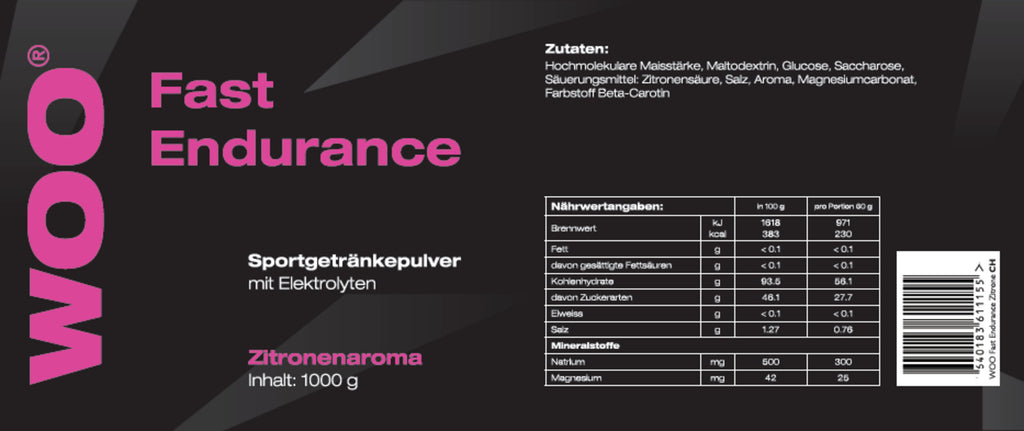 Fast Endurance lemon/can 1000g